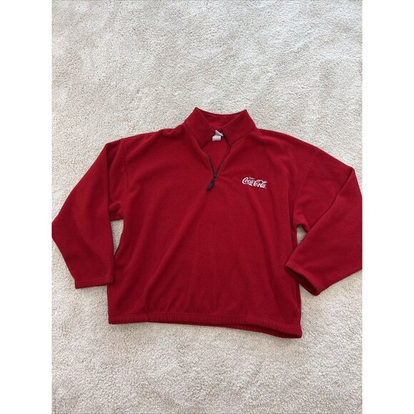 Pullover Sweatshirt Mens 3XL Red Vintage Coca-Cola Fleece U S A Pacific Styles - Picture 1 of 12